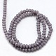 1 Strand Opaque Solid Medium Purple Color Faceted Crystal Glass Rondelle Beads Strands(X-EGLA-F049A-08)-3