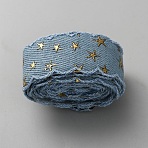 2Yard Polyester Ribbon, Star, for Garment Accessories, Light Steel Blue, 1-1/8 inch(27mm)(OCOR-WH0816-010B)