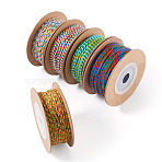 5 Rolls 5 Colors 18-Ply Cotton Twisted Cord, Round, Mixed Color, 1mm, about 21.87 Yards(20m)/Roll, 1 roll/color(OCOR-TA0003-75)