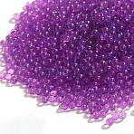 Luminous DIY Nail Art Decoration Mini Glass Beads, Tiny Caviar Nail Beads, Glow In The Dark, Round, Purple, 2mm(LUMI-PW0001-187J)