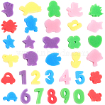 Sponge Stamp Kit, Paint Sponges, Mixed Color, Mixed Shapes, 35~65x24~80x11~12mm, 1set/style(AJEW-SP0001-54C)