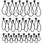 Ball Bungee, Tie Down Cords, for Tarp, Canopy Shelter, Wall Pipe, Black, 36pcs/set(OCOR-NB0001-22B)