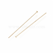 Brass Flat Head Pins, Coffee Golden, 30x0.6mm, Head: 1mm(X-KK-T029-145LG)