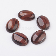 Natural Red Tiger Eye Flat Back Cabochons, Oval, 40x30x8.5mm(G-G741-30x40mm-13)