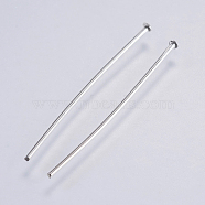 304 Stainless Steel Flat Head Pins, Stainless Steel Color, 25x0.7mm, Head: 1.5mm(STAS-F146-01P-25mm)