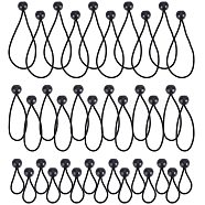 Ball Bungee, Tie Down Cords, for Tarp, Canopy Shelter, Wall Pipe, Black, 36pcs/set(OCOR-NB0001-22B)