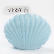 Shell Shaped Aromatherapy Smokeless Candles, with Box, for Wedding, Party, Votives, Oil Burners and Christmas Decorations, Light Cyan, 6.8x9x4.8cm(DIY-C001-06E)