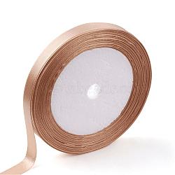Single Face Satin Ribbon, Polyester Ribbon, BurlyWood, 1/4 inch(6mm), about 25yards/roll(22.86m/roll), 10rolls/group, 250yards/group(228.6m/group)(RC6mmY-102)
