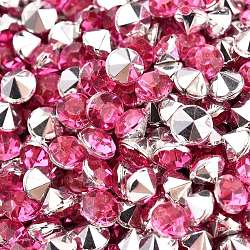 Imitation Taiwan Acrylic Rhinestone Pointed Back Cabochons, Faceted, Diamond, Camellia, 4.5x3mm(GACR-A003-4.5mm-02)