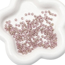 Transparent Acrylic Beads, Old Rose, 5x4mm, Hole: 1.2mm, about 100pcs/Set(OACR-E038-01G)
