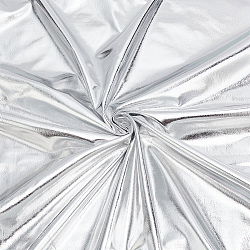 Polyester Spandex Stretch Fabric, for DIY Christmas Crafting and Clothing, Silver, 100x150x0.04cm(DIY-WH0002-56C)
