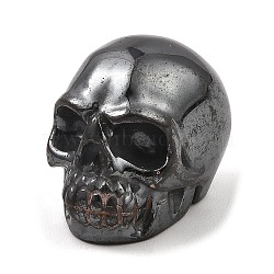 Synthetic Non-Magnetic Hematite Skull Display Decorations, for Home Desktop Decoration, 23x34x26mm(DJEW-E013-02)