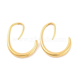 Brass Ear Wire, for Women, Lead Free & Cadmium Free, Real 18K Gold Plated, 29.5x22x3.5mm(EJEW-U015-24G-01)