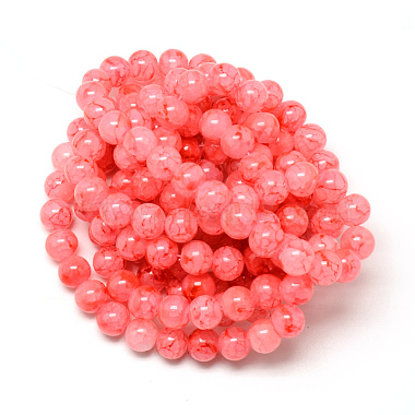 Chapelets de perles en verre craquelé peint(DGLA-Q023-6mm-YS65)-3