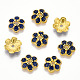 6 alliage -petal bouchons &eacute;mail de perles(X1-ENAM-TAC0023-05)-2