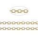 Brass Flat Oval Cable Chains(X-CHC025Y-G)-1