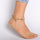 Handmade Millefiori Glass Beads Anklets(X-AJEW-AN00028)-2