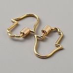 Palm Alloy Screw Carabiner Lock Charms, Oval Keychain Clasps for Necklaces Making, Golden, 31x24x2mm, Inner Diameter: 27.5x16.5mm(FIND-WH0111-371G)