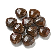 Natural Indian Agate Beads, Half Drilled, Heart, 15.5x15.5x8mm, Hole: 1mm(G-P531-A03-01)