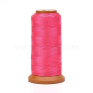 Polyester Threads, for Jewelry Making, Hot Pink, 0.2mm, about 1093.61 yards(1000m)/roll(NWIR-G018-B-15)