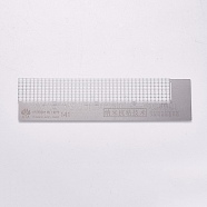 Stainless Steel Diamond Drawing Ruler Dot Drill Tool, with 216 Blank Grids, Stainless Steel Color, 13x3.3x0.01cm(TOOL-WH0117-25)