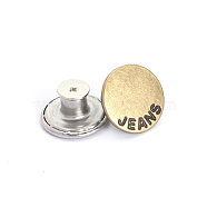 Alloy Button Pins for Jeans, Nautical Buttons, Garment Accessories, Round, Antique Bronze, 17mm(PURS-PW0009-01C-01AB)