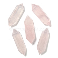 Natural Rose Quartz Healing Stones, Reiki Energy Balancing Meditation Therapy Wand, No Hole/Undrilled, Double Terminated Points, 50~60x13~16x12~14mm(G-F715-114A-02)