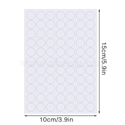 Sponge Foam Double Sided Adhesive Paper, With Foam, Rectangle, White, 15x10x1.2x0.2cm, Sticker: 1.2cm in Diameter, 70pcs/sheet(DIY-WH0209-97C)
