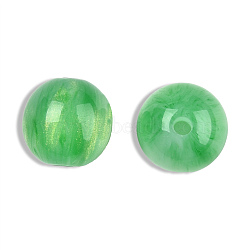 Resin Beads, Imitation Cat Eye, Round, Medium Sea Green, 12mm, Hole: 1.6~1.8mm(RESI-N034-15-X08)