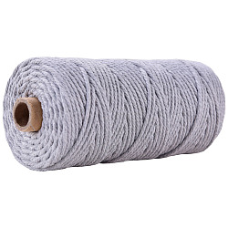 Cotton String Threads for Crafts Knitting Making, Light Steel Blue, 3mm, about 109.36 Yards(100m)/Roll(KNIT-PW0001-01-31)