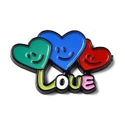 Opaque Resin Cabochons, Cartoon Smiling Face Cabochons, Colorful, Heart, 28x44x3.5mm(CRES-D021-01A)