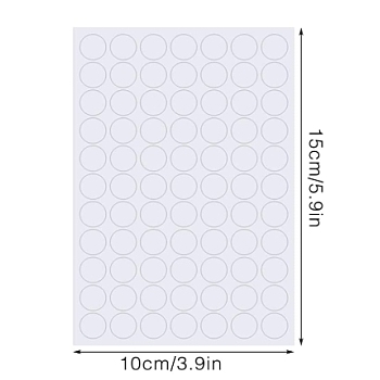 Sponge Foam Double Sided Adhesive Paper, With Foam, Rectangle, White, 15x10x1.2x0.2cm, Sticker: 1.2cm in Diameter, 70pcs/sheet