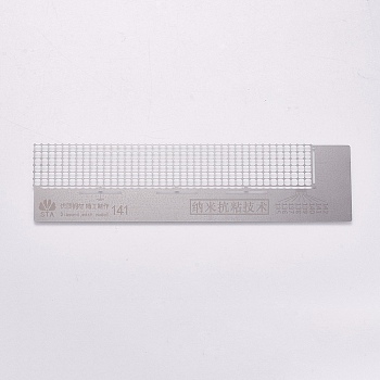Stainless Steel Diamond Drawing Ruler Dot Drill Tool, with 216 Blank Grids, Stainless Steel Color, 13x3.3x0.01cm