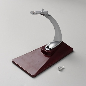 Plastic with Alloy Aircraft Bracket, Model Airplane Display Holder, Coconut Brown, 14.25x7.8x14.5cm
