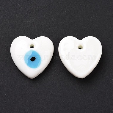 Handmade Evil Eye Lampwork Pendants(LAMP-O018-01D)-1
