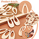 Elite 2 Sets Hollow Wooden Big Pendants(WOOD-PH0002-28)-5