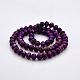 Full Plated Faceted Rondelle Glass Beads Strands(GLAA-A024F-FP03)-2