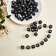 20Pcs Black Cube Letter Silicone Beads 12x12x12mm Square Dice Alphabet Beads with 2mm Hole Spacer Loose Letter Beads for Bracelet Necklace Jewelry Making(JX433M)-1