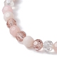 bracelets extensibles en perles rondes à facettes en verre(BJEW-JB10057-02)-4