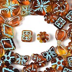 100Pcs 10 Styles Painted Transparent Acrylic Beads, Imitation Amber, Mixed Shapes, Mixed Color, 11.5~20x11.5~29x4.8~9mm, Hole: 1.4~2mm, 10pcs/style(OACR-YW0003-66)