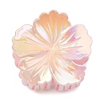Plastic Claw Hair Clips for Women Girl, Flower, Pink, 73.5x76.5x43mm(OHAR-D001-05A)