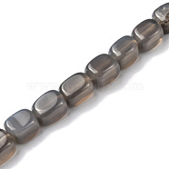 Natural Grey Agate Beads Strands, Cuboid, 8.5~11x7.5~9x7.5~9mm, Hole: 1.2mm, about 20pcs/strand, 7.72~8.74 inch(19.6~22.2cm)(G-F743-02P)