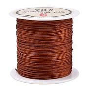 40 Yards Nylon Chinese Knot Cord, Nylon Jewelry Cord for Jewelry Making, Chocolate, 0.6mm(NWIR-C003-01B-04)