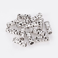 Tibetan Style Hollow Tube Beads, Cadmium Free & Nickel Free & Lead Free, Antique Silver, 23x8mm, Hole: 5mm(LF10482Y-NF)