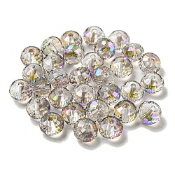 Electroplate Glass Beads, Rondelle, Gainsboro, 8x6mm, Hole: 1.6mm, 100pcs/bag(EGLA-Z004-01B-02)