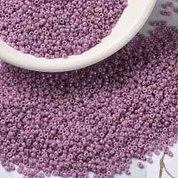MIYUKI Round Rocailles Beads, Japanese Seed Beads, (RR1867) Opaque Dark Orchid Luster, 15/0, 1.5mm, Hole: 0.7mm, about 5555pcs/10g(X-SEED-G009-RR1867)