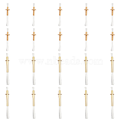 2 Bags 2 Style Replacement Fiberglass Torch Wicks, with Alloy Tube Holder, for Oil Lamp Alcohol Burner, White, 5.3~7.7x0.9~1cm, 10pcs/bag, 1 bag/style(FIND-CA0007-67)