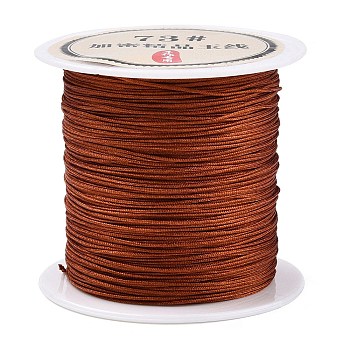 40 Yards Nylon Chinese Knot Cord, Nylon Jewelry Cord for Jewelry Making, Chocolate, 0.6mm