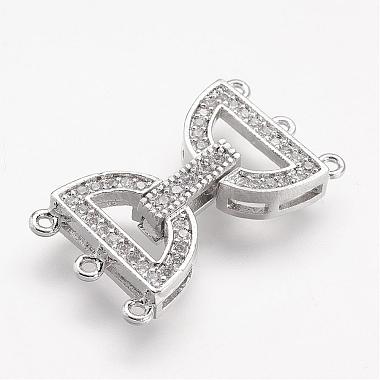 Brass Micro Pave Cubic Zirconia Fold Over Clasps(ZIRC-F047-05)-2