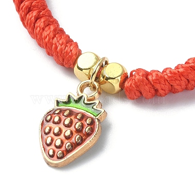 bracelet à breloques fruits en alliage émaillé(BJEW-JB09848)-7